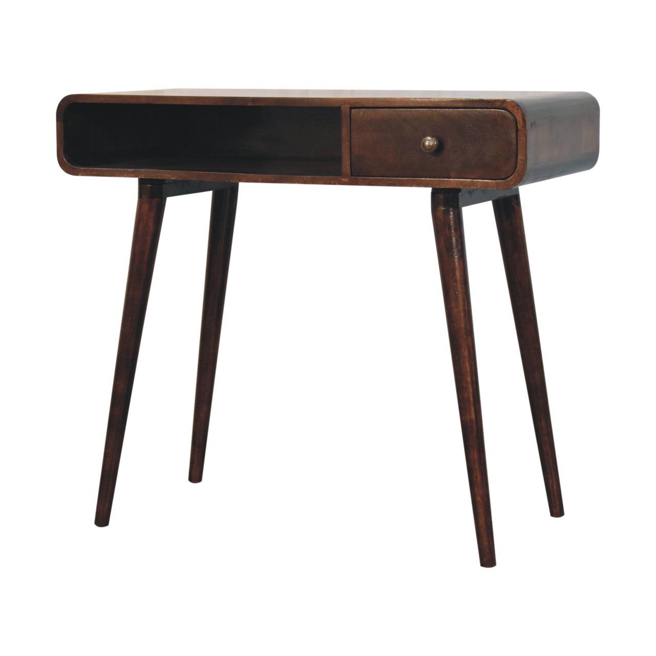 Curved Writing Desk - Walnut