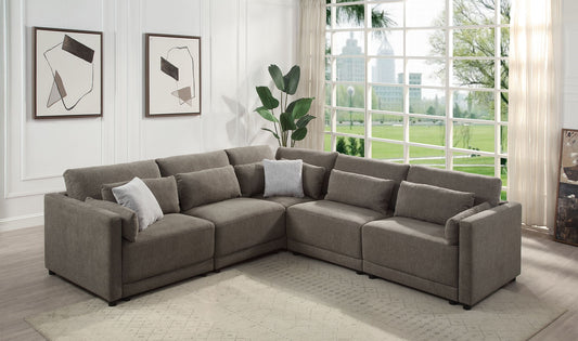 Rylie - Modular Sectional Sofa With Toss Pillows