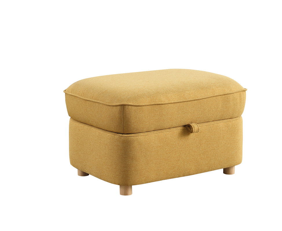 Huckleberry - Accent Chair With Storage Ottoman And Folding Side Table - Yellow