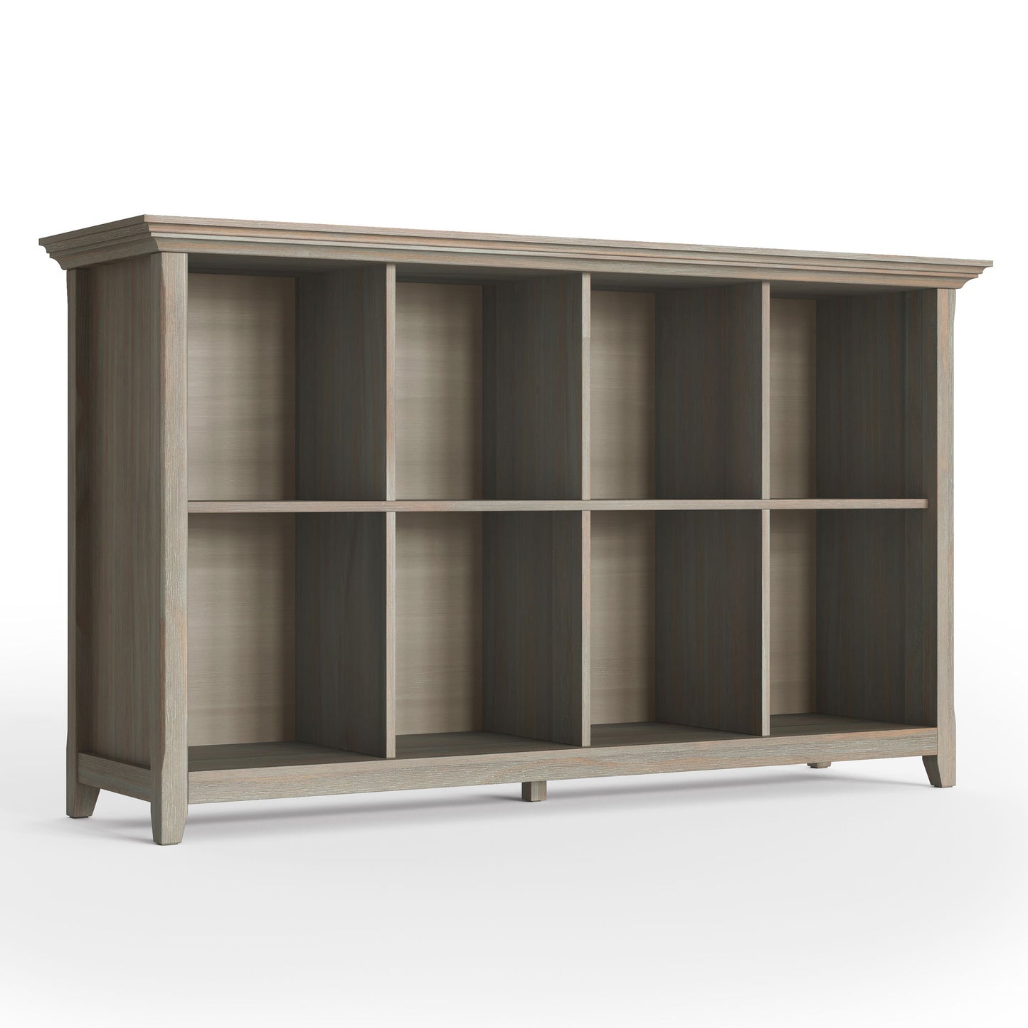 Amherst - 8 Cube Storage Sofa Table - Distressed Gray