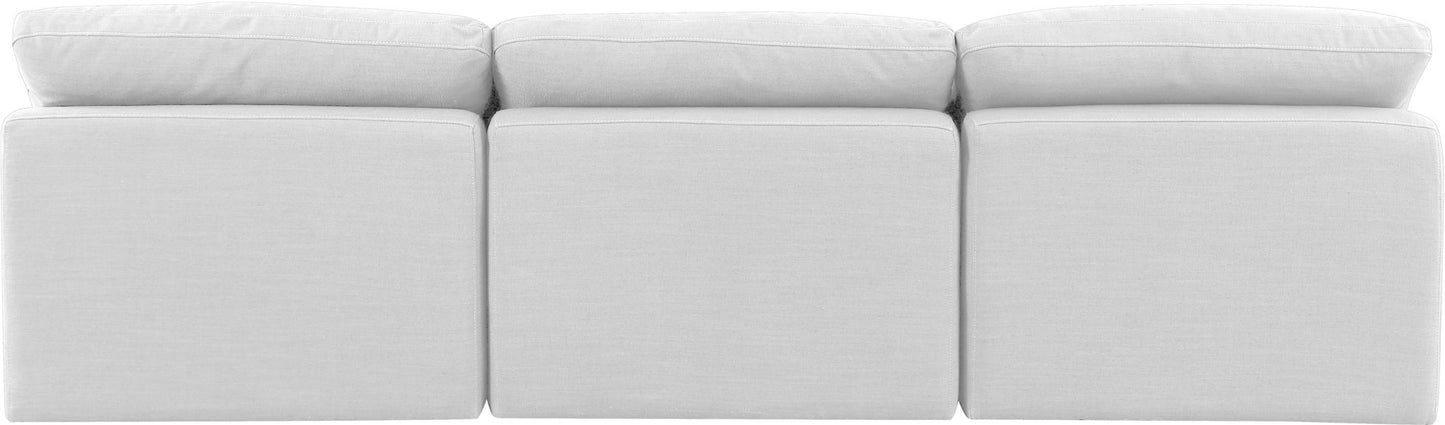 Indulge - Linen 3 Piece Modular Armless Sofa - White