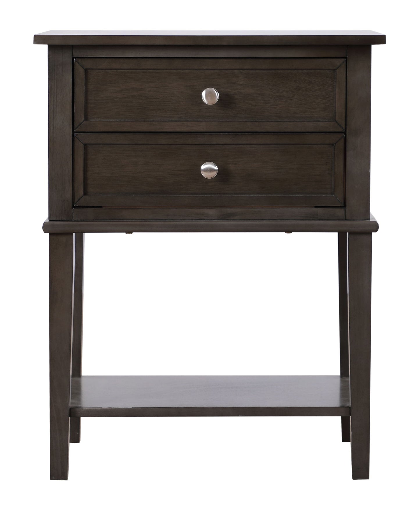 Vibrant Contemporary Nightstand - Gray