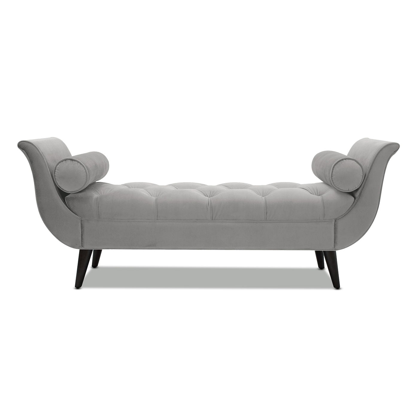 Alma - Tufted Flared Arm Entryway Bench - Opal Gray