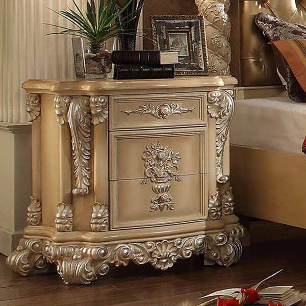 HD-7266 - 4 Piece California King Bedroom Set - Pickle Frost With Silver Highlight