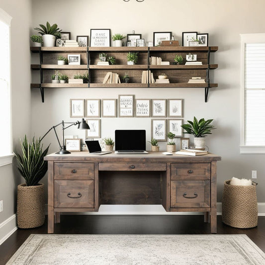 Joshua Creek - Executive Desk - Barnwood