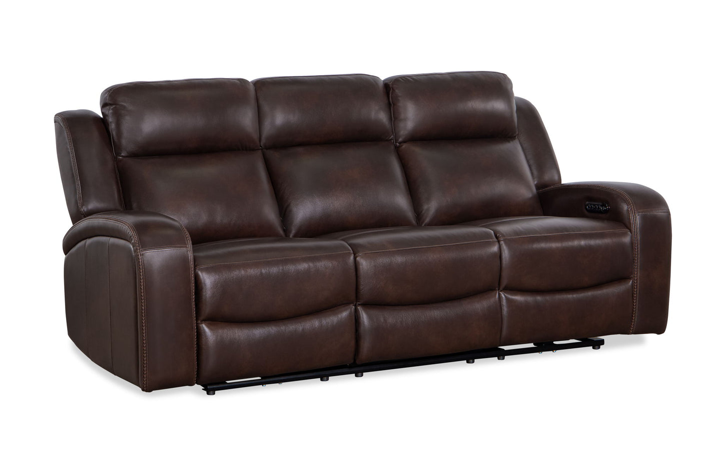 Logan - Top Grain Italian Leather Sofa P2 - Reddish Brown