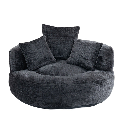 Lazy Sofa High Back Bean Bag Chair Couch With 3 Pillows