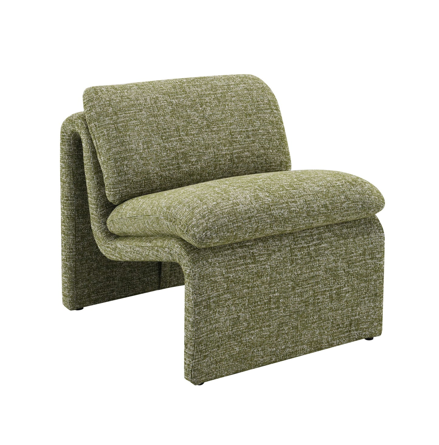 Jaeda - Innovative Elegance Accent Chair In Curved Shape - Green