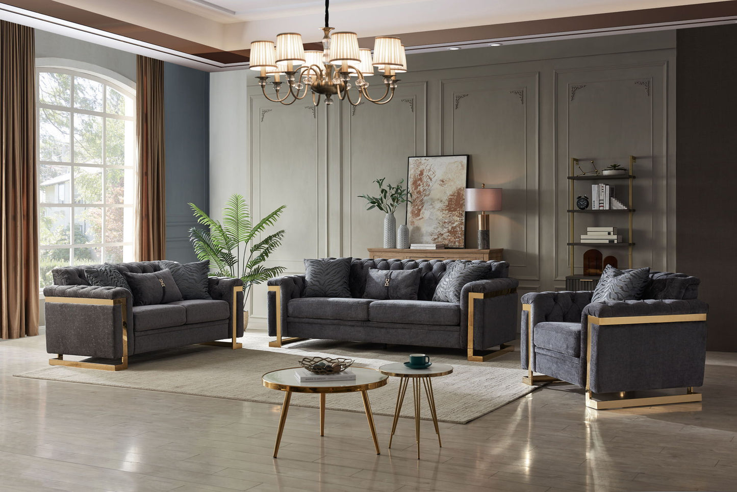 Riya - Sofa And Loveseat - Gray
