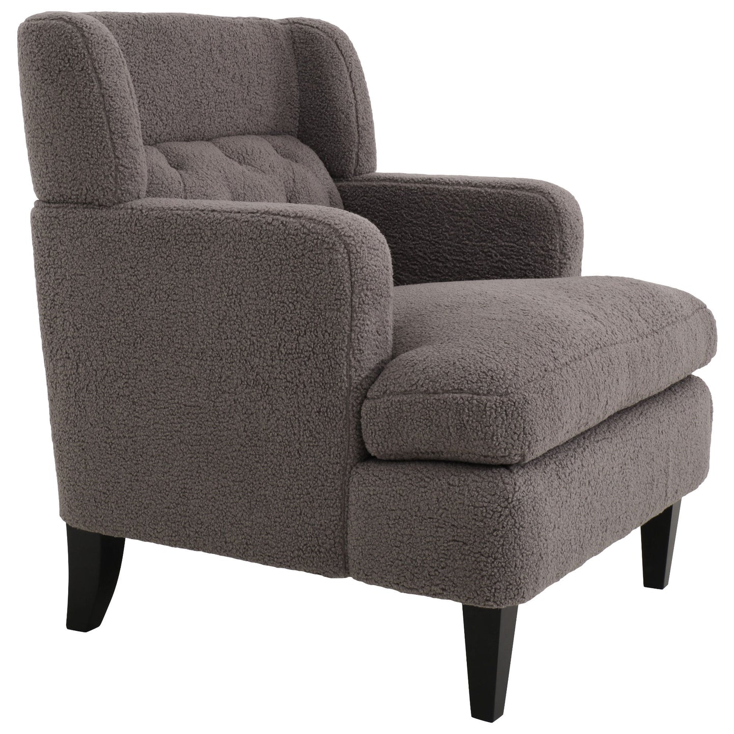 Upholstered Accent Chair Tufted Armchair For Living Room, Russet - Brown