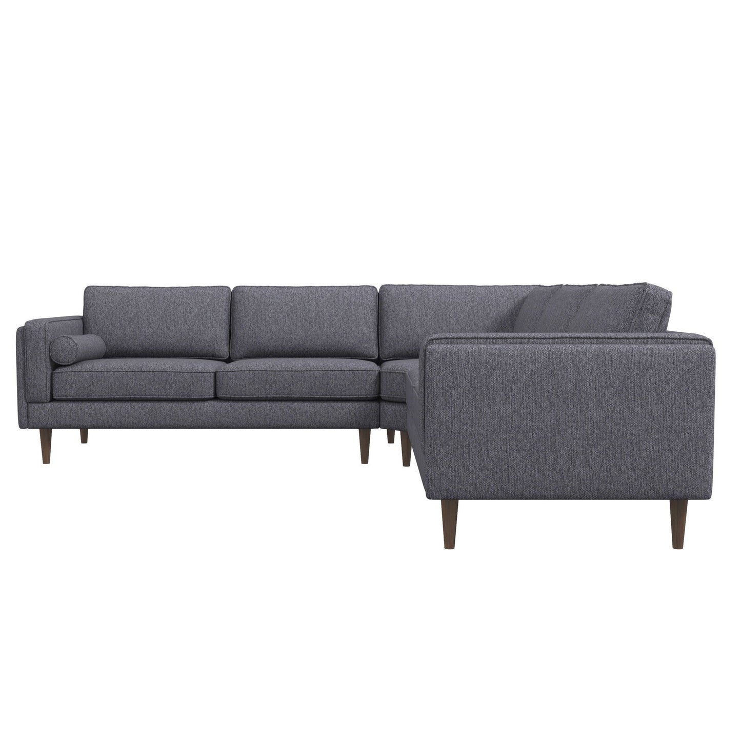 Erman - Pillow Back Corner Sofa - Dark Gray