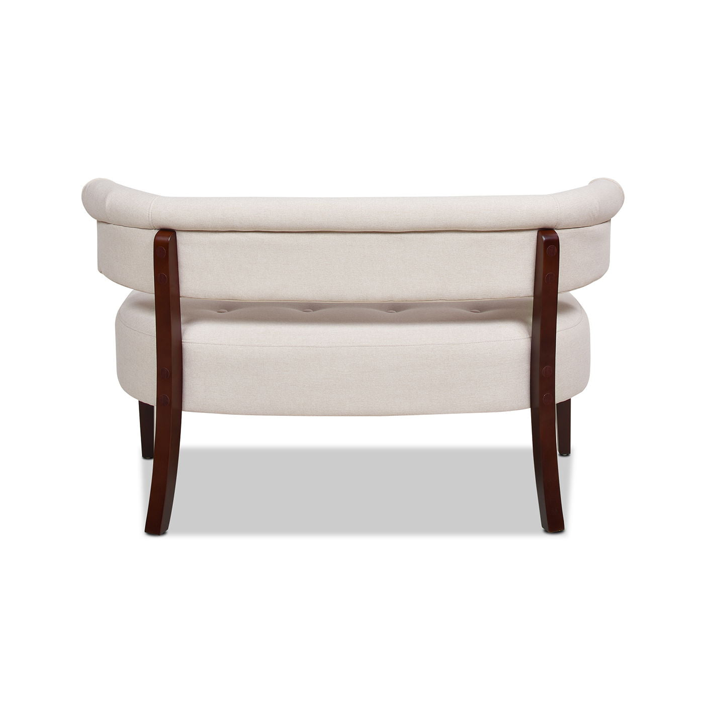Jared - Roll Arm Tufted Bench Settee - Sky Neutral Beige