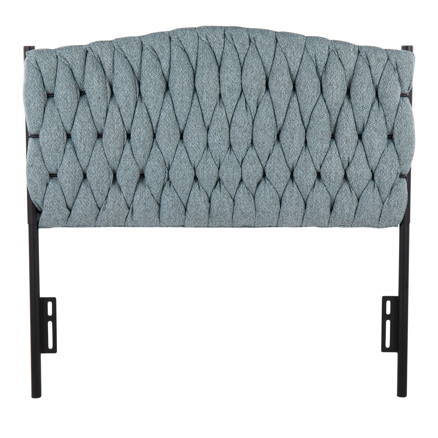 Braided Matisse - Twin Size Headboard - Black / Blue
