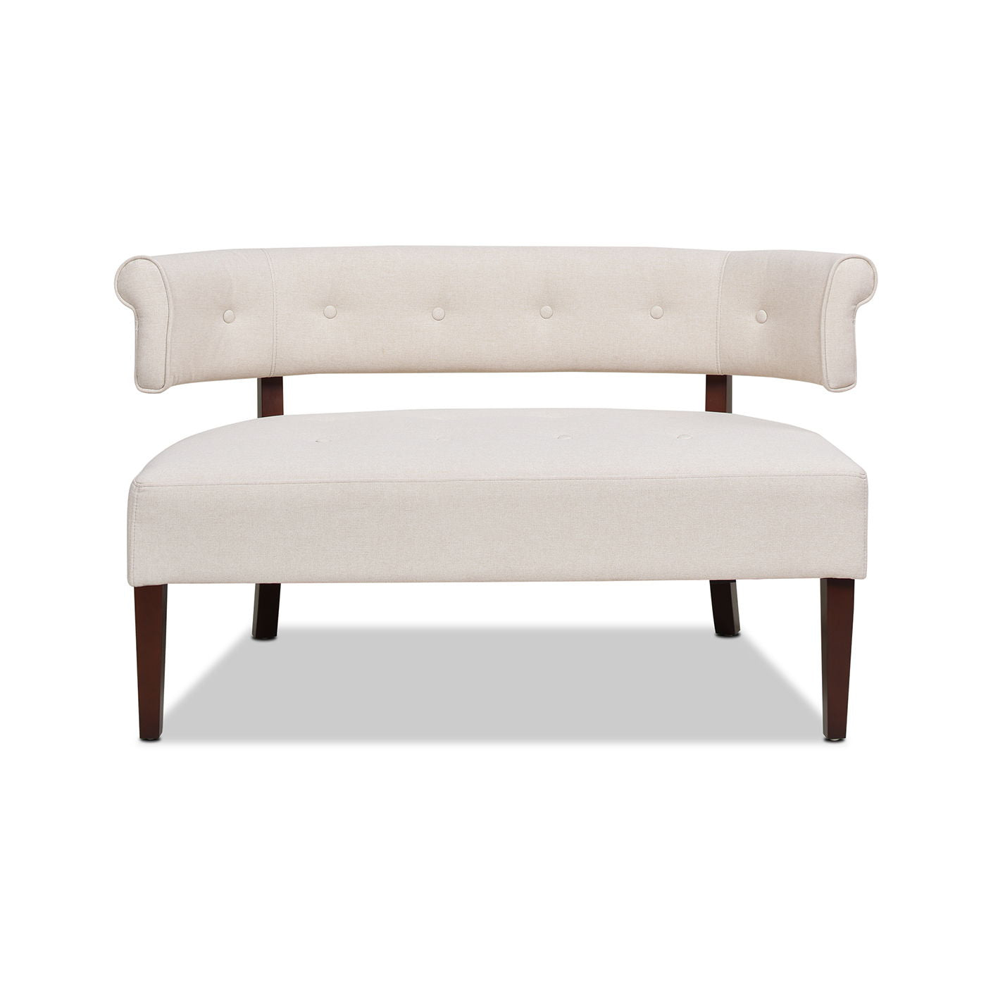 Jared - Roll Arm Tufted Bench Settee - Sky Neutral Beige