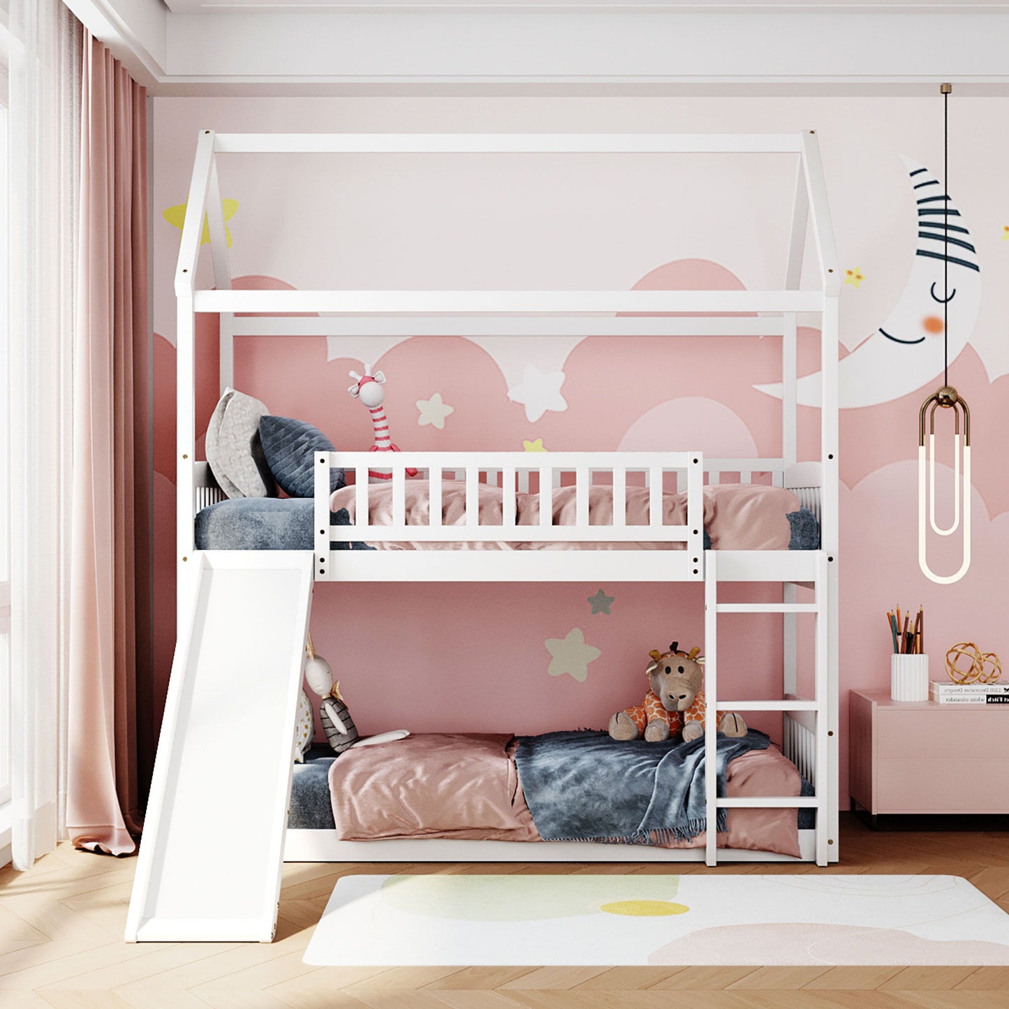 Bunk Bed With Slide, House Bed With Slide