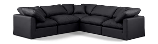 Indulge - Faux Leather 5 Piece Modular Corner Sectional