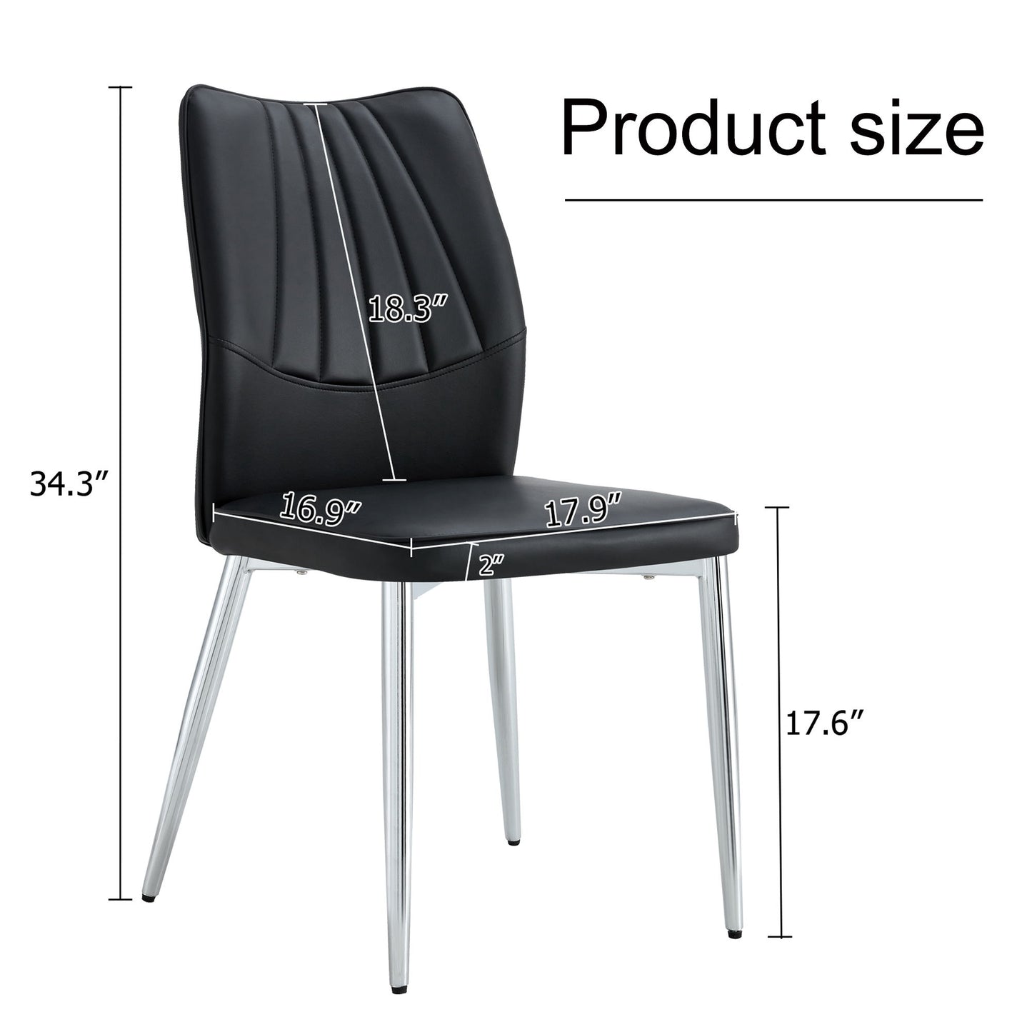 Modern Middle Ages Style Dining Chairs With Cushions And Metal Legs