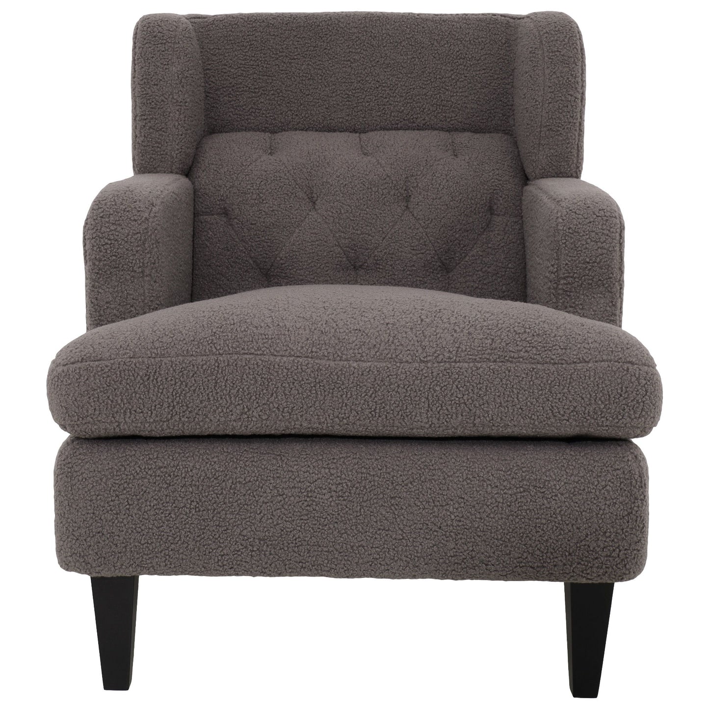 Upholstered Accent Chair Tufted Armchair For Living Room, Russet - Brown