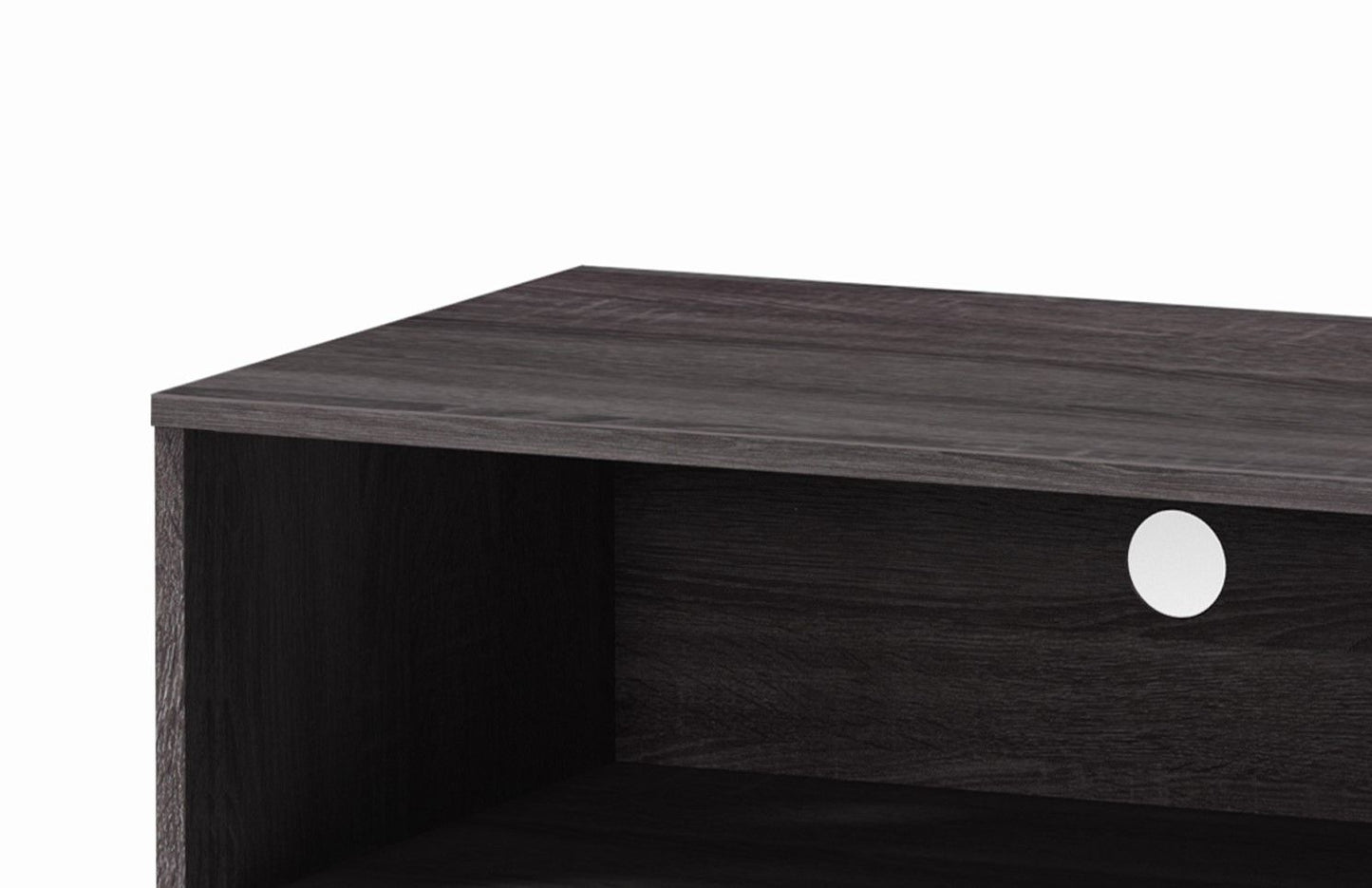 Amidon - TV Stand For Tvs Up To 63", With 2 Storage Shelves & 1 Cabinet, Modern Entertainment Centre For TV In Living Room - Dark Gray / White