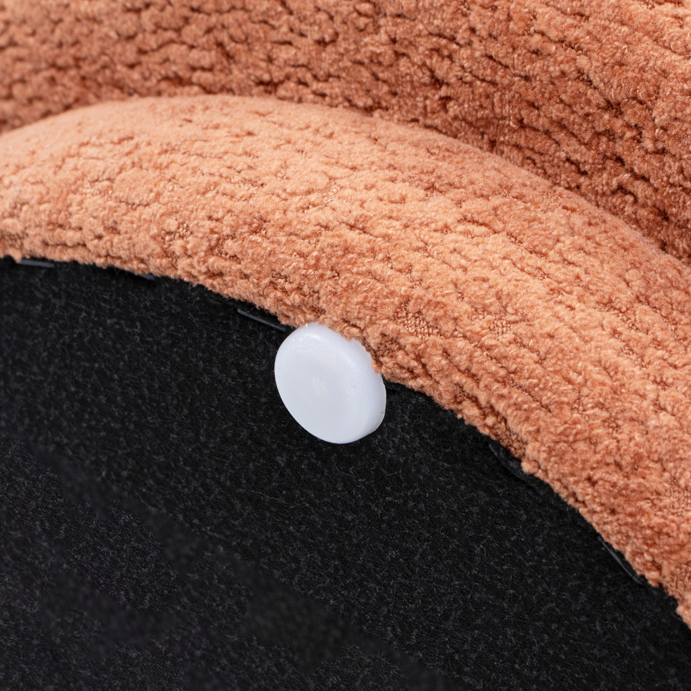 Fuji - Mushroom Footstool Ottoman - Spice Orange