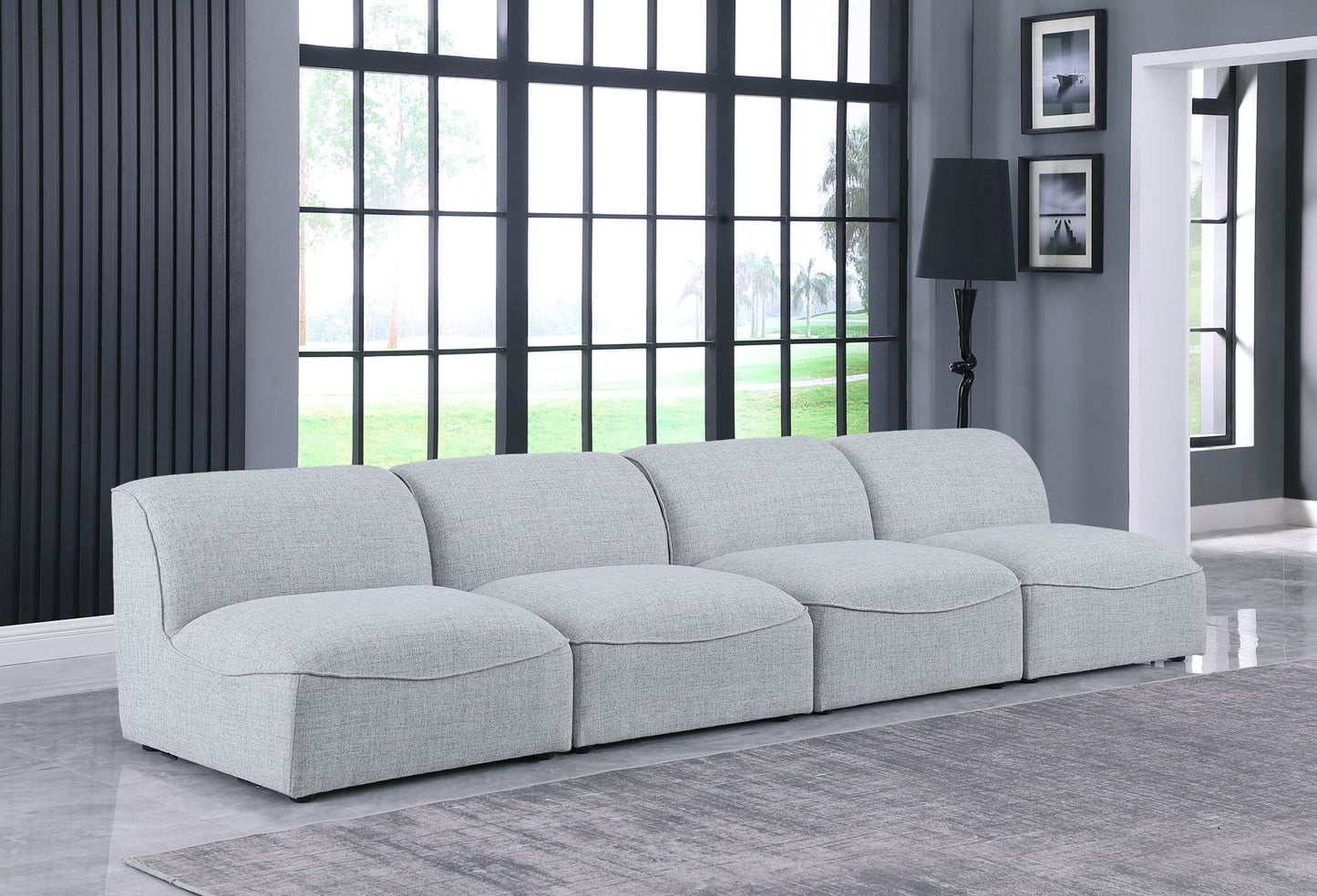 Miramar - 4 Seat Armless Modular Sofa