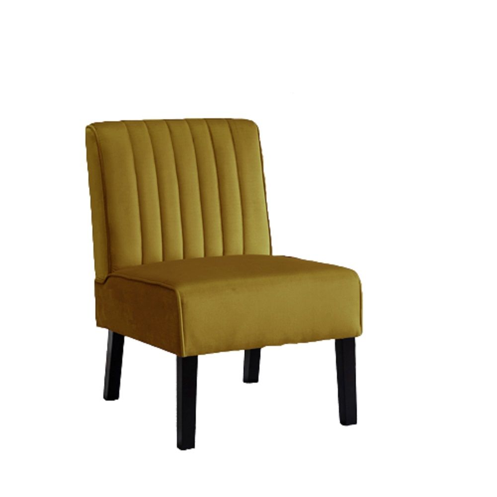 Reese - Mid-Century Modern Accent Chairs With Minimalist Design, Elegant Upholstery And Legs (Set of 2) - Yellow