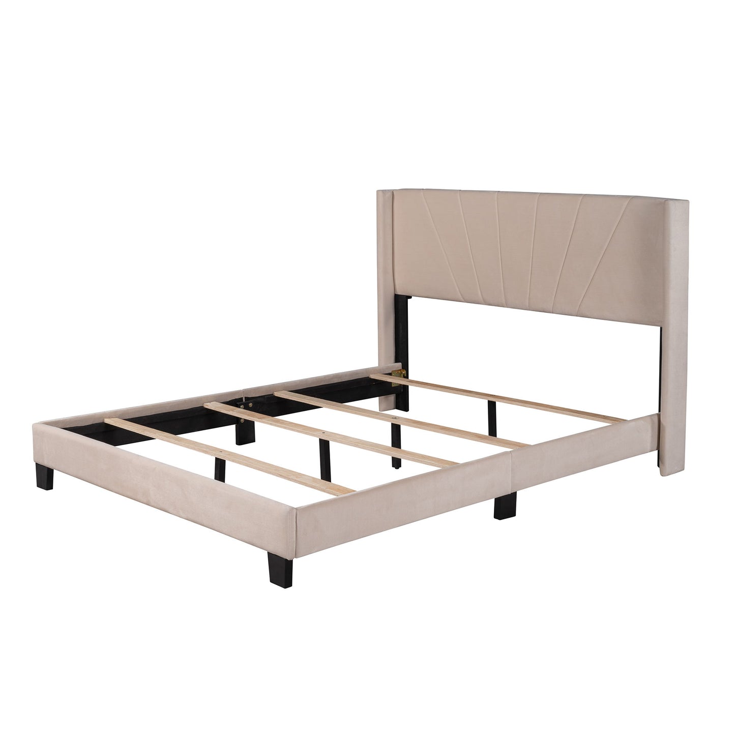 Upholstered Platform Bed, Box Spring Needed