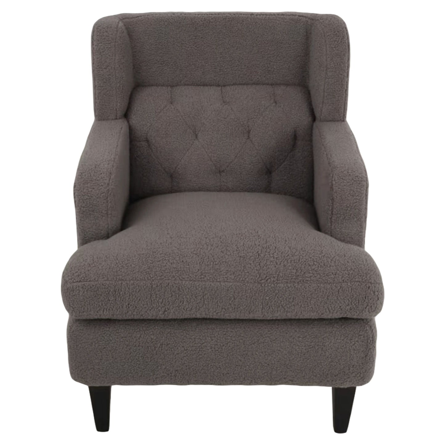 Upholstered Accent Chair Tufted Armchair For Living Room, Russet - Brown