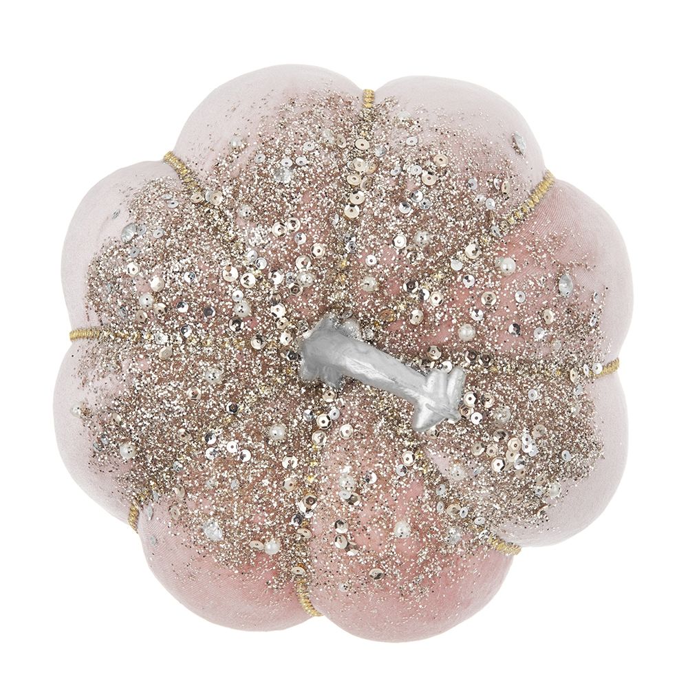 Pumpkin Ornament (Set of 2) Home Decor For Holiday Harvest Festival Fall Festival & Thanksgiving - Pink