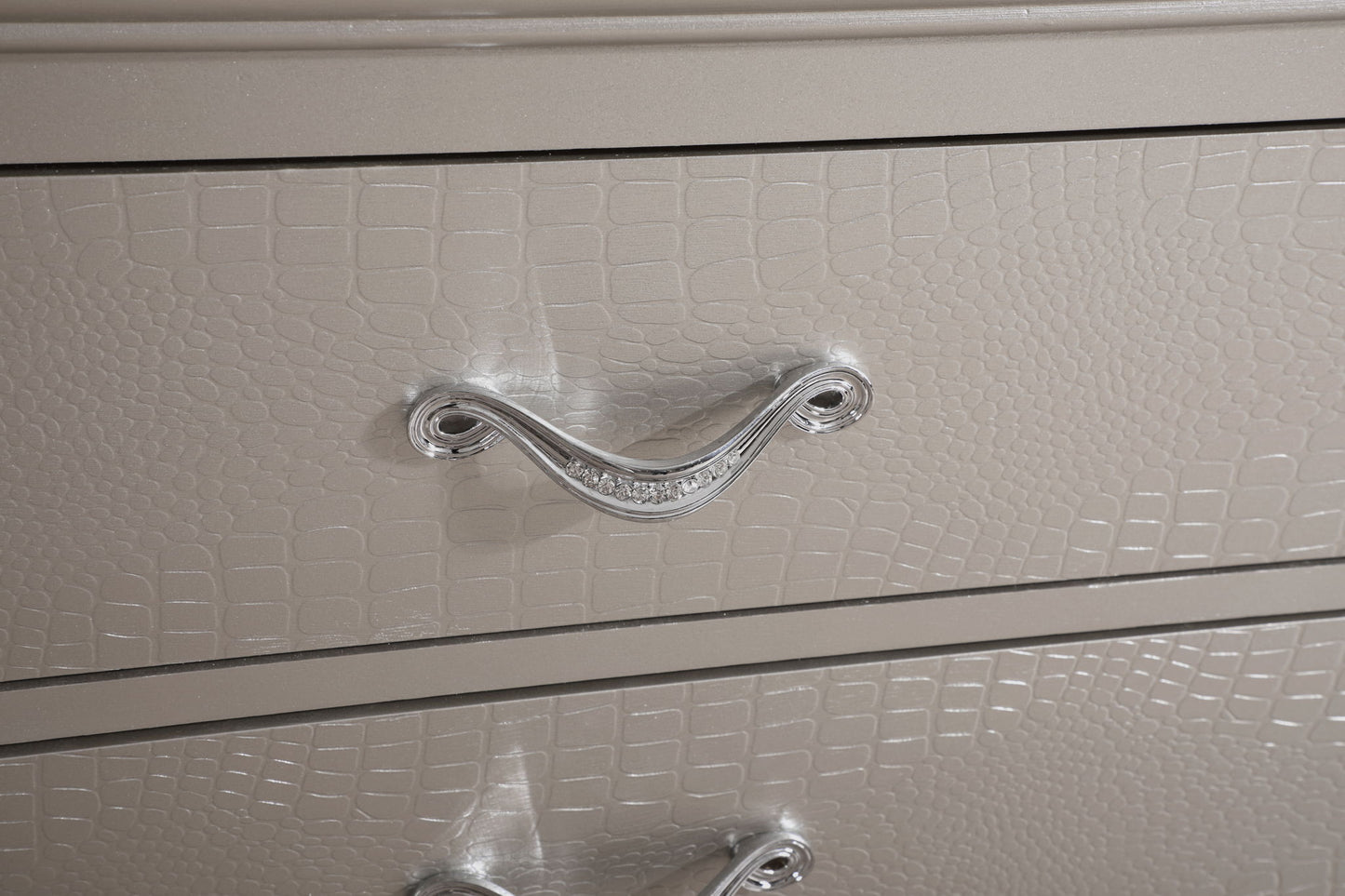 Modern Sophisticated Dresser - Silver Champagne