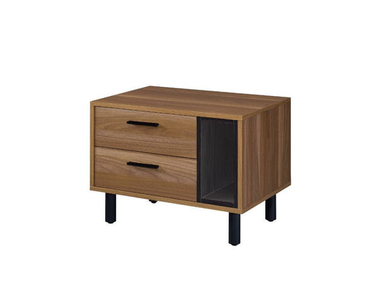 Trolgar - Accent Table - Brown Oak & Black
