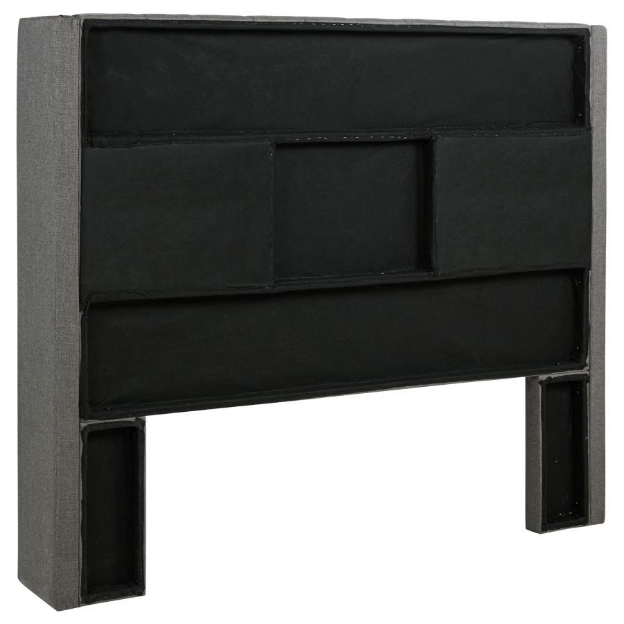 Bancroft - Upholstered Full Wingback Headboard - Gray