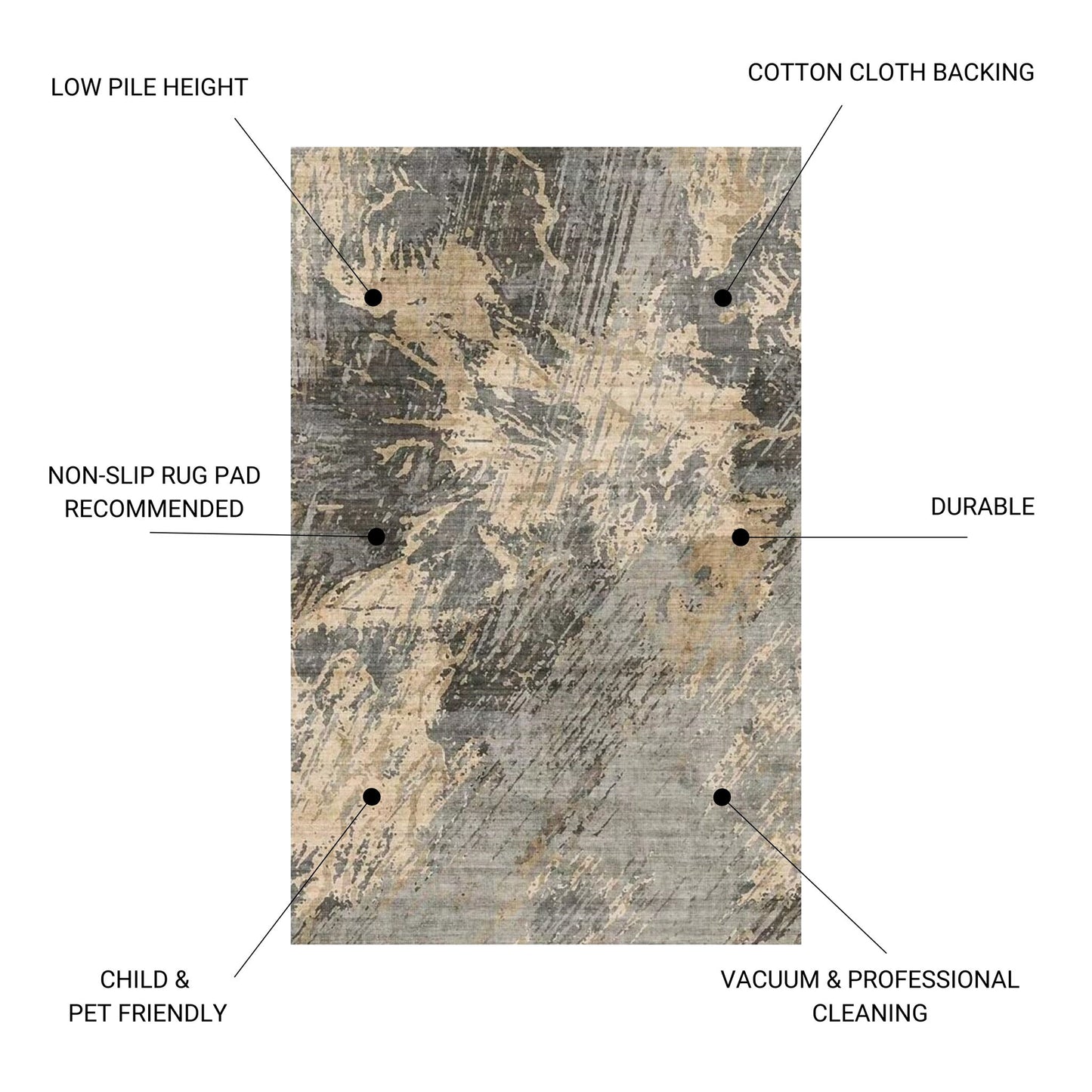 Fenix - 24" X 66" Runner Rug - Cream / Gray