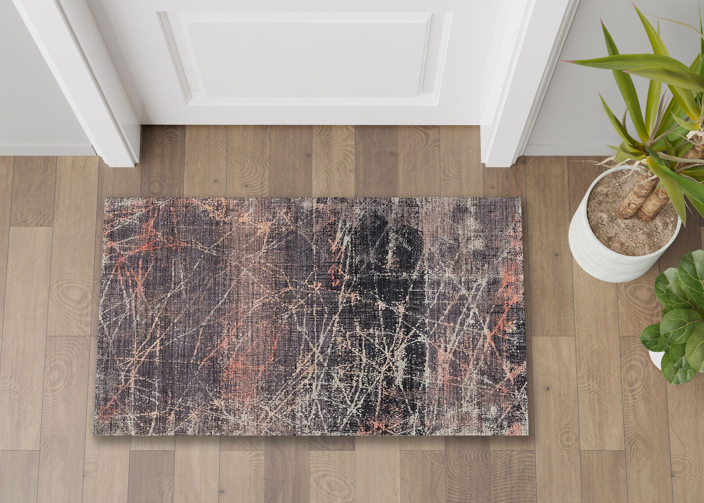 Fenix - 30" X 46" Accent Rug - Anthracite / Multi