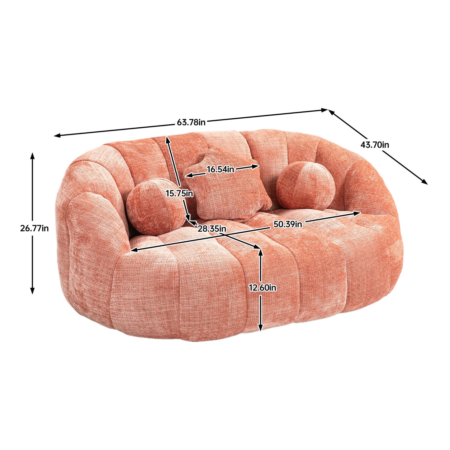 Bean Bag Lazy Sofa Durable Comfort Lounger High Back Bean Bag Chair Couch