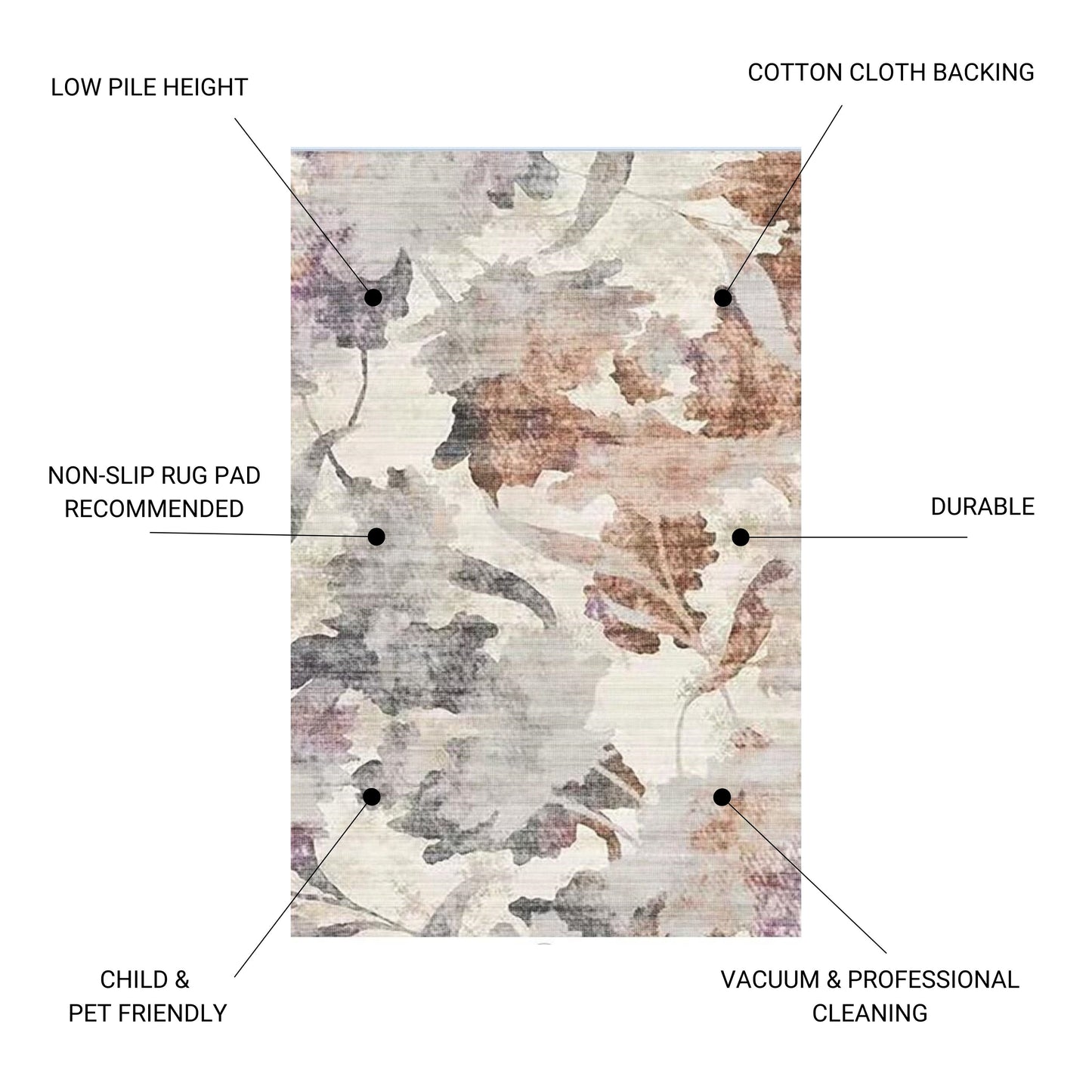 Fenix - 30" X 46" Accent Rug / Floral Charm - Ivory Multi