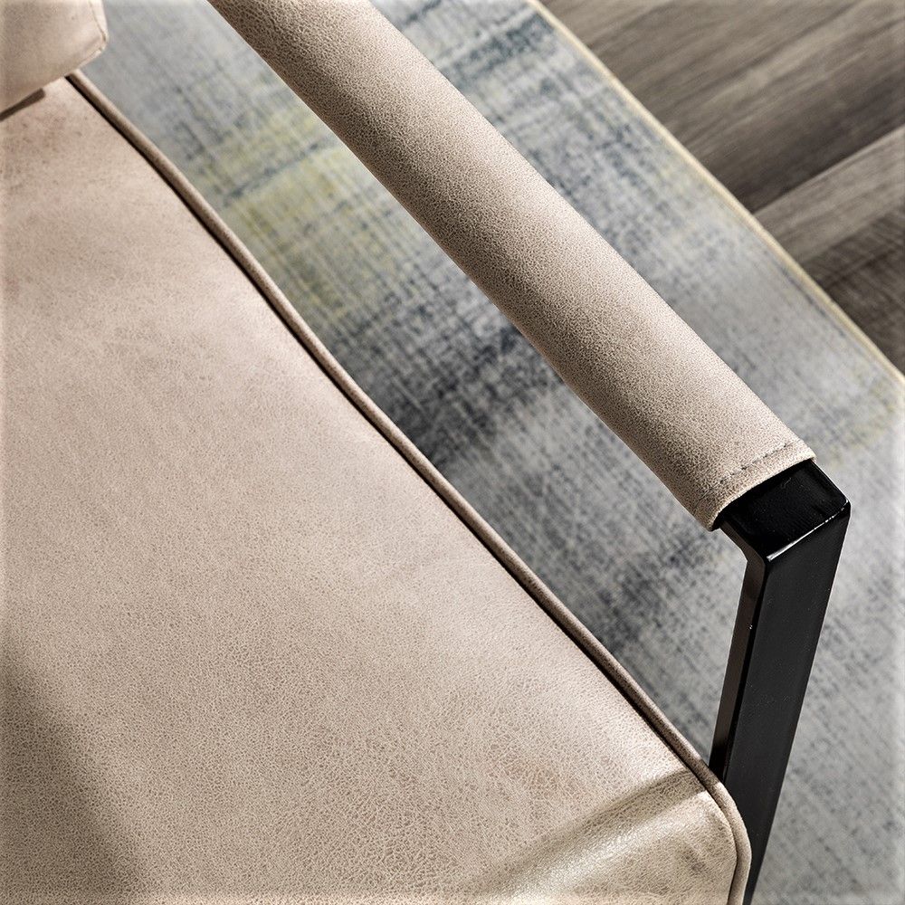 Classic Mid Century Modern Accent Chair With Durable Square Metal Frame, Armchair - Light Camel
