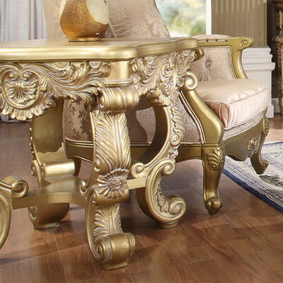 HD-8086 - End Table - Bright Gold