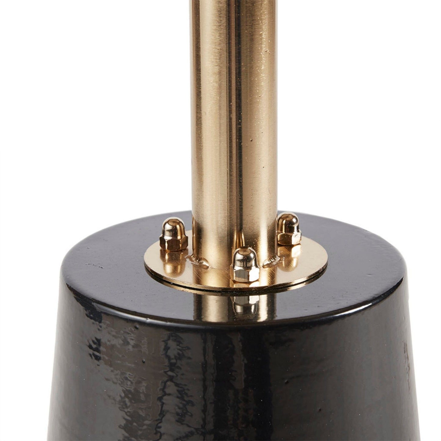 Accent Table Elegant Design Metal Round - Black / Gold