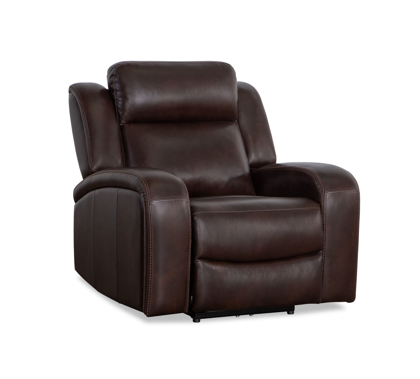 Logan - Top Grain Italian Leather Chair Recliner P2 - Reddish Brown
