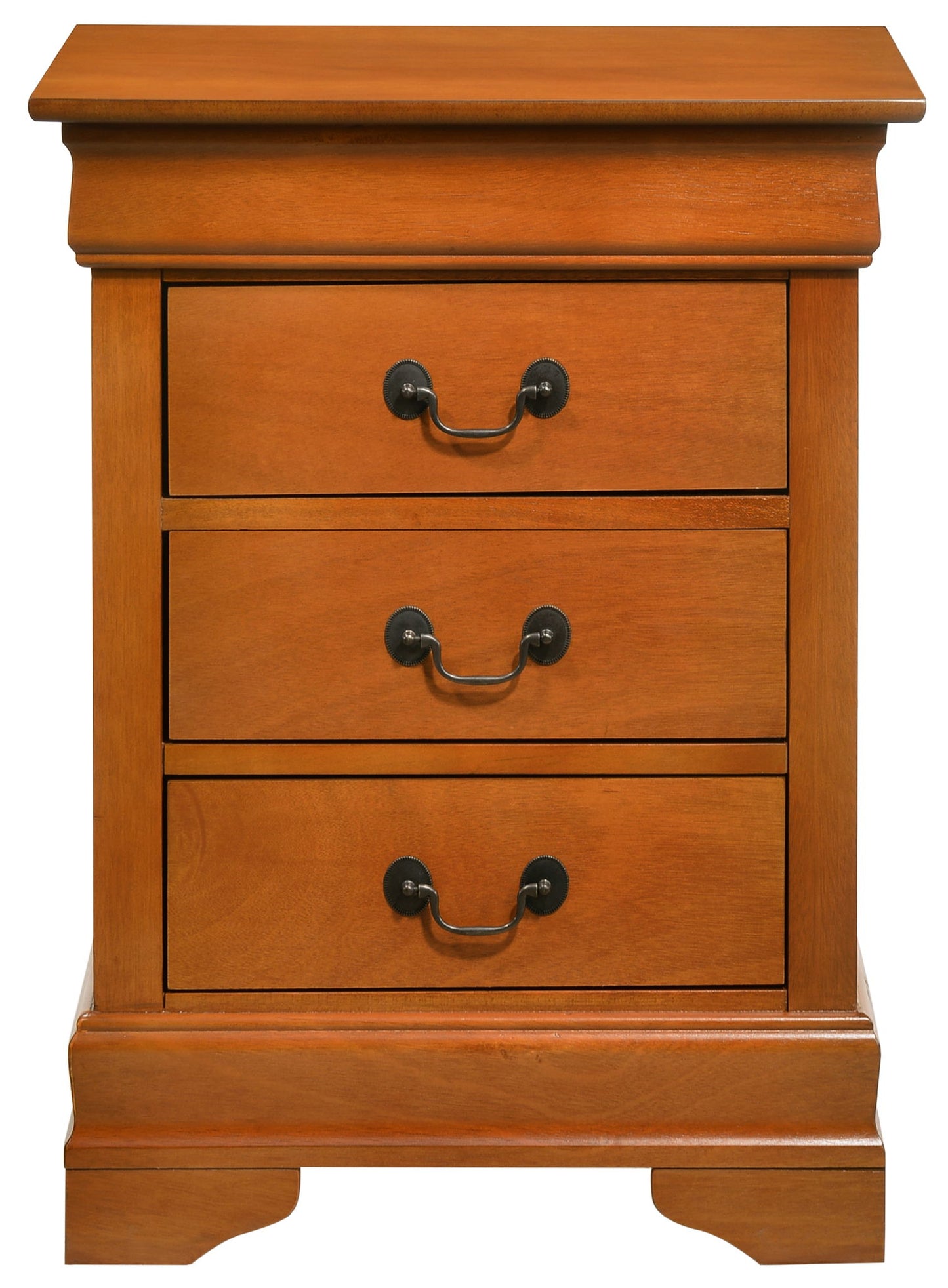 Louis Phillipe - 3 Drawer Nightstand - Oak
