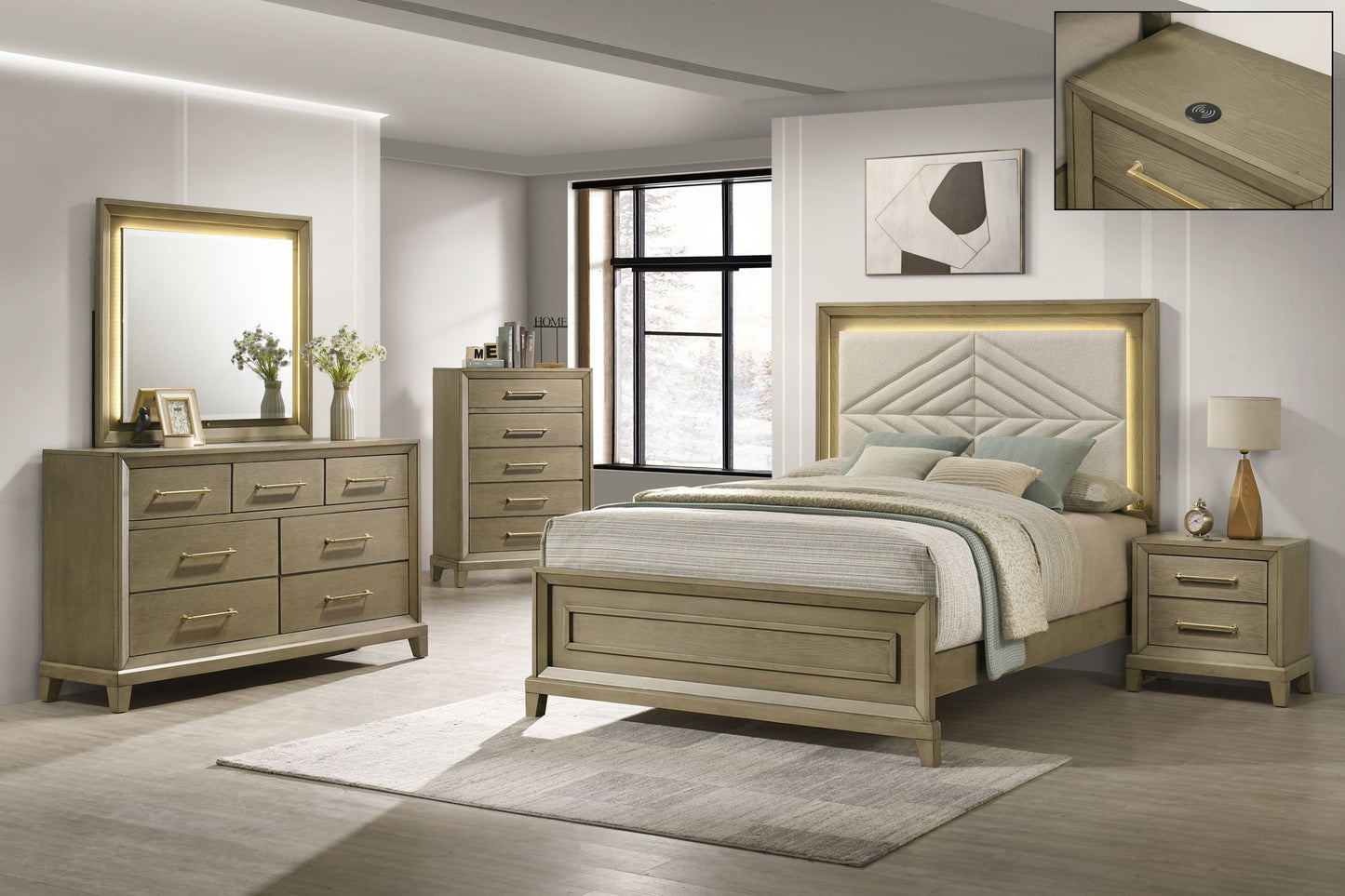 Dove - Nightstand - Light Walnut