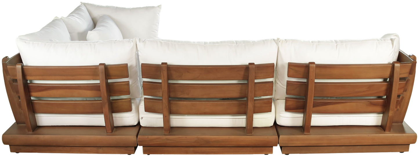 Mirella - 4 Piece Water Resistant Fabric Outdoor Patio Modular Sectional