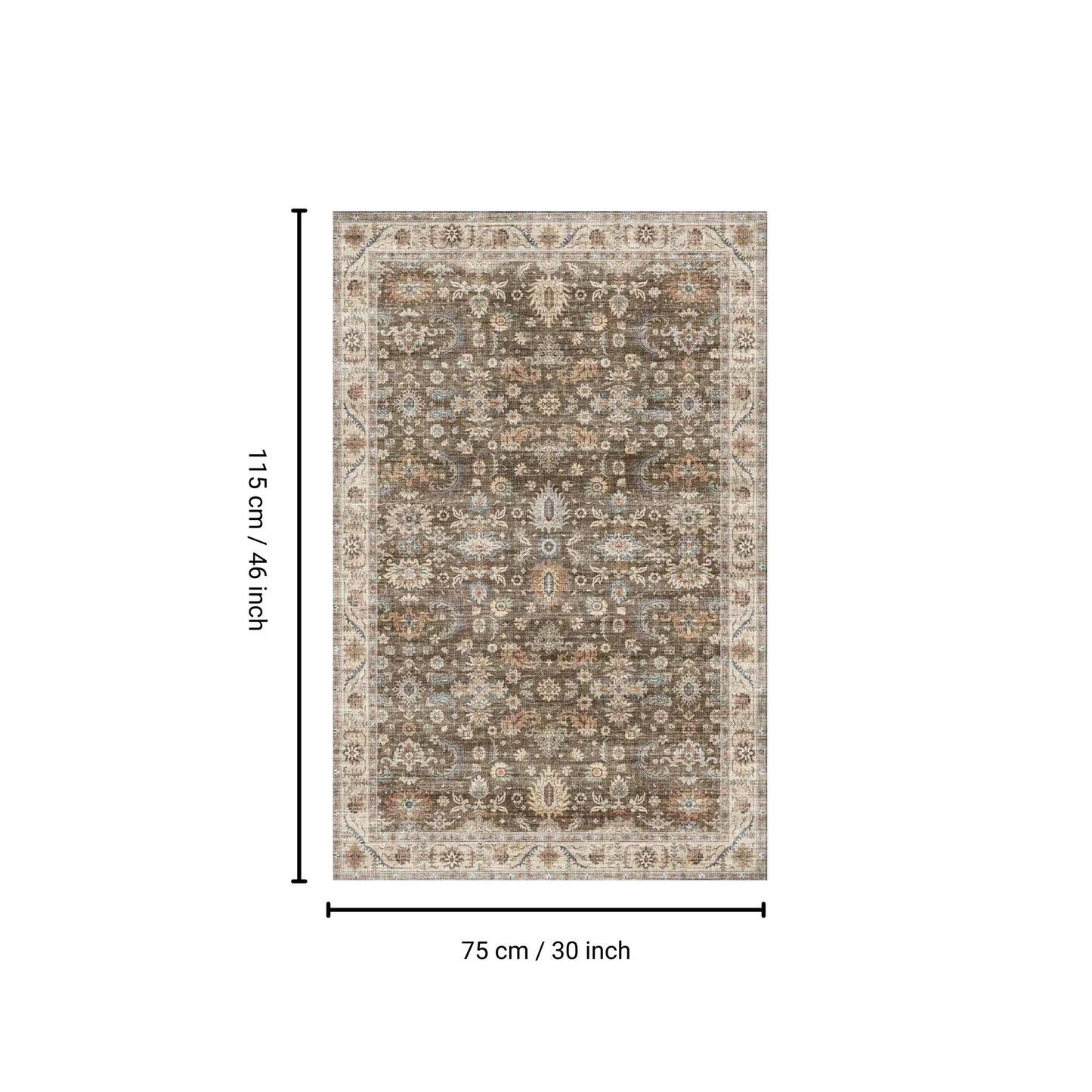 Fenix - 30" X 46" Accent Rug - Brown / Ivory