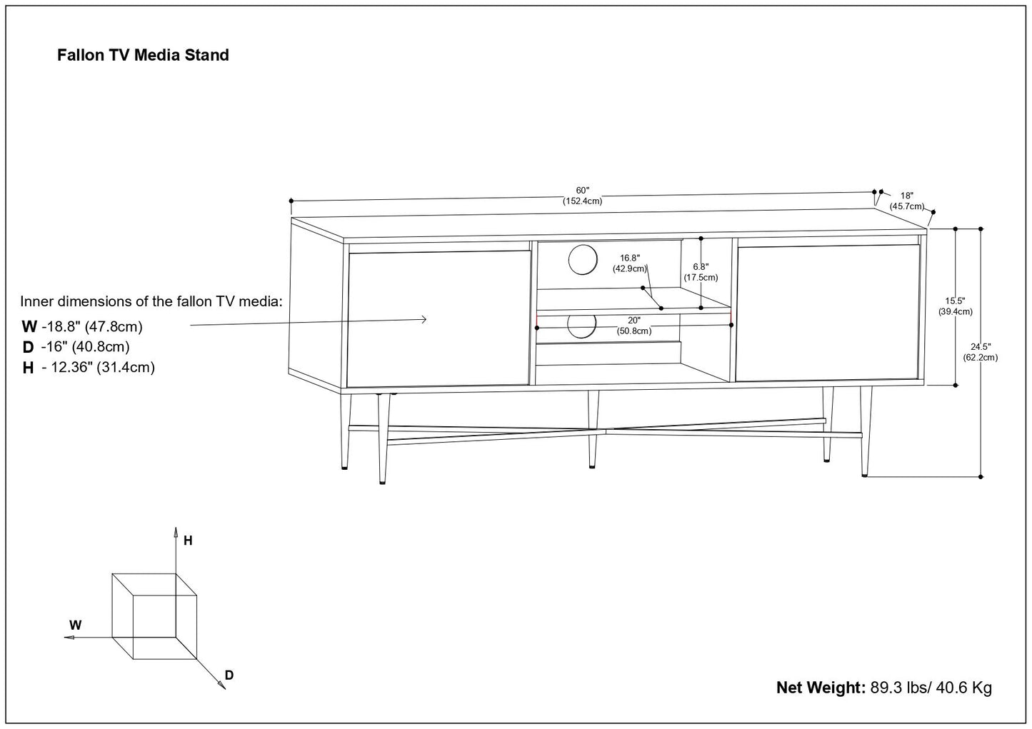 Fallon - TV Media Stand - Natural