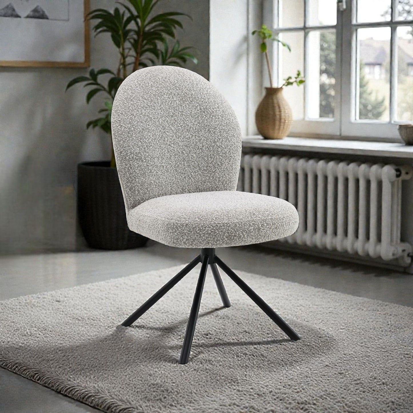 Side Chair With Swivel (Set of 2) - Gray