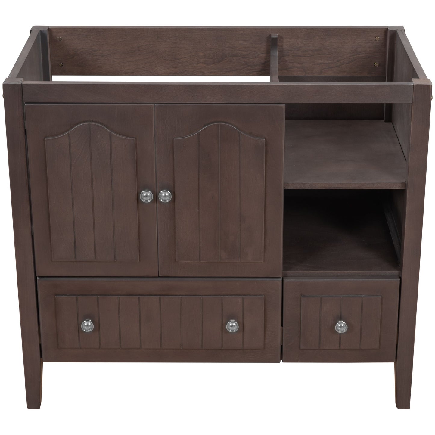 Bathroom Vanity Base Only, Solid Wood Frame And Boards