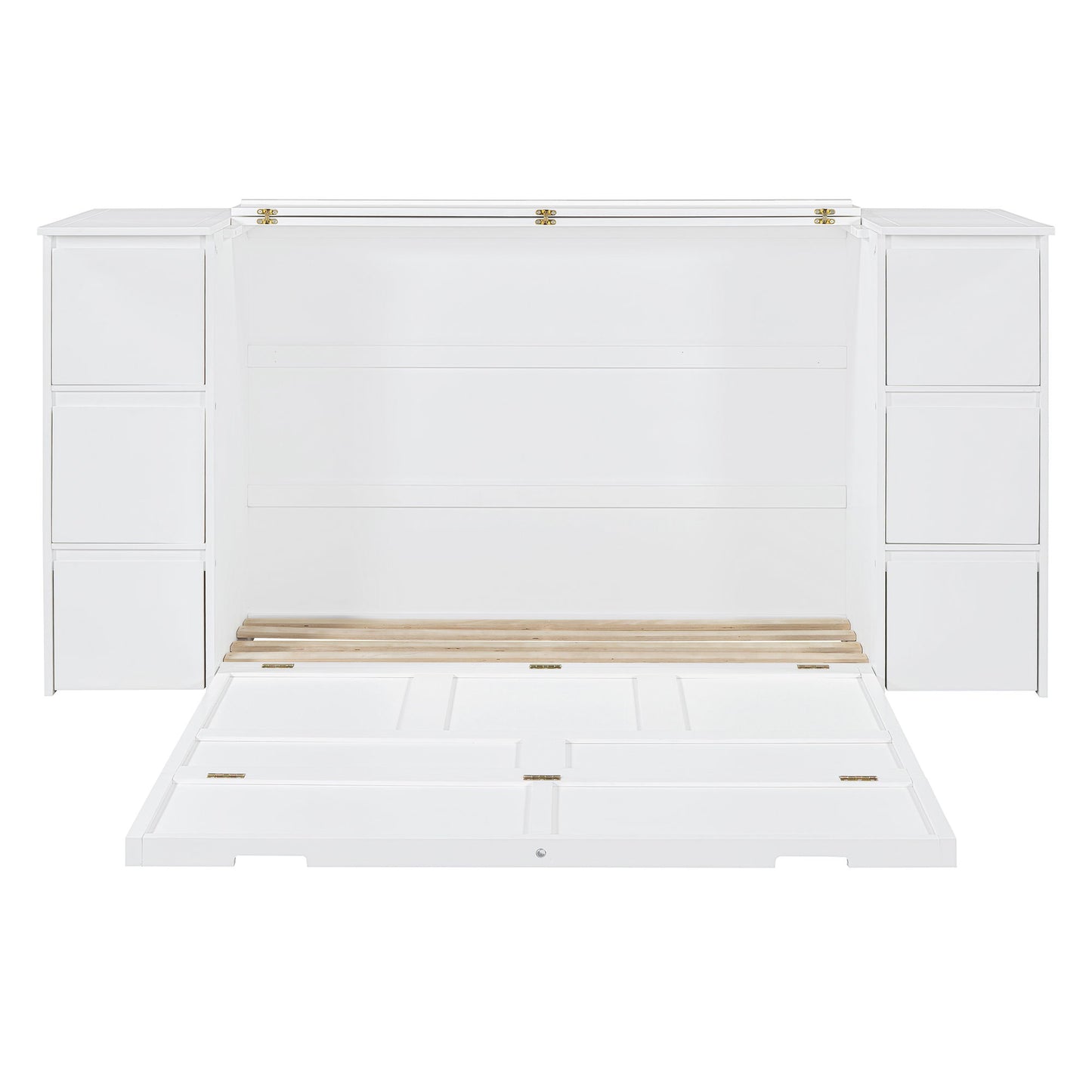 Murphy Bed With Drawers, Cabinets, And USB Ports