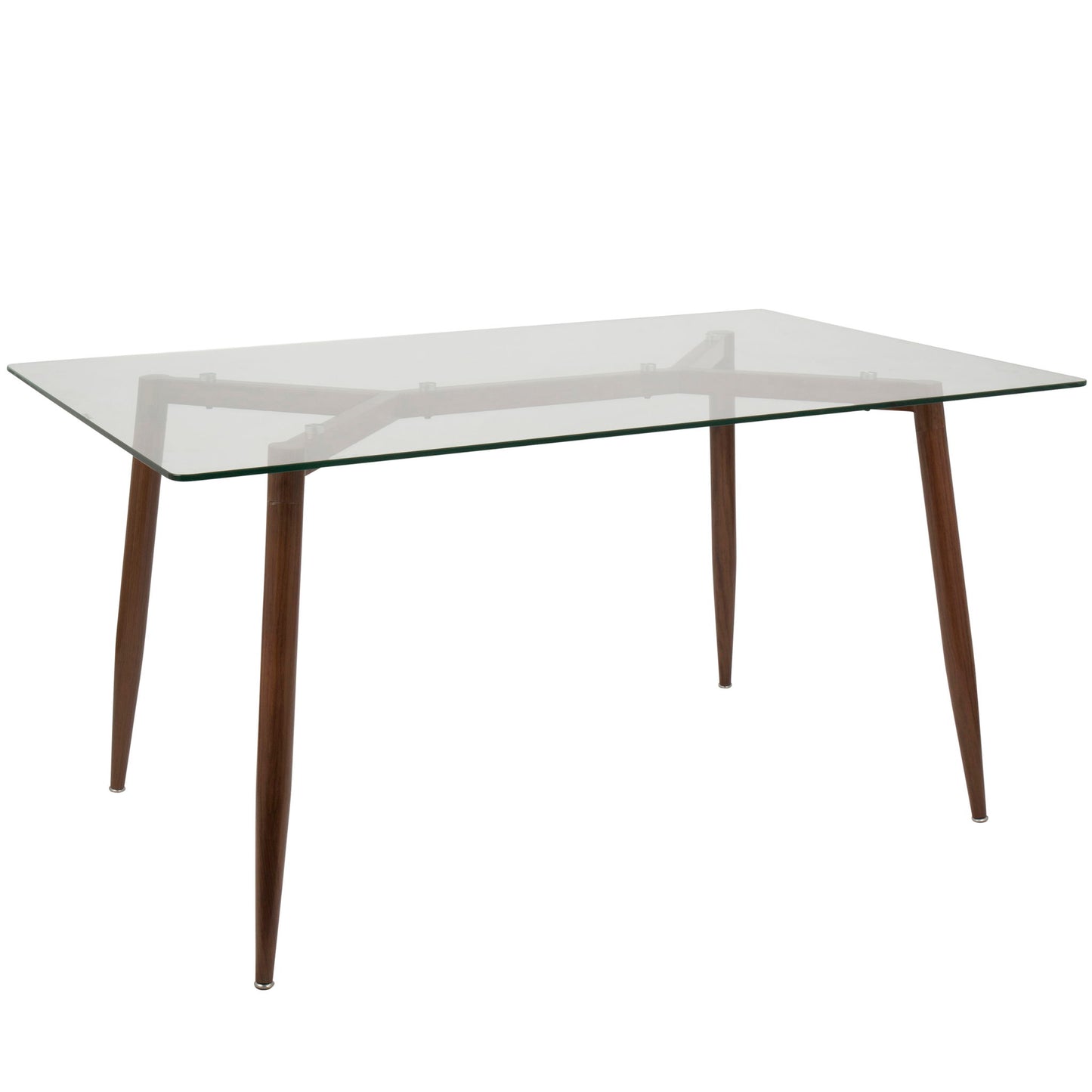 Clara Pebble - 5 Piece Mid-Century Modern Dining Set - Walnut / Black