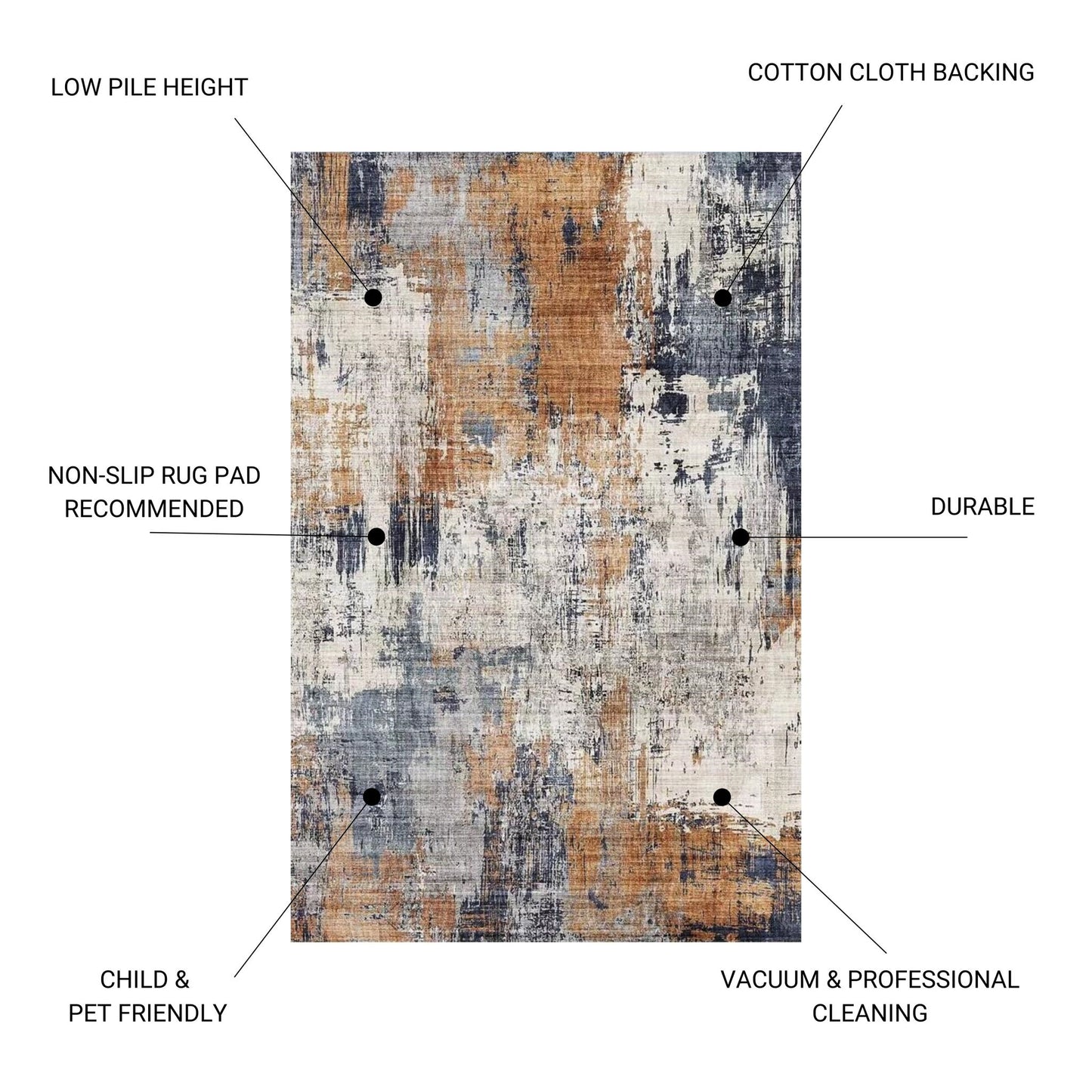 Fenix - 24" X 66" Runner Rug, Elegant Design - Ivory Multi